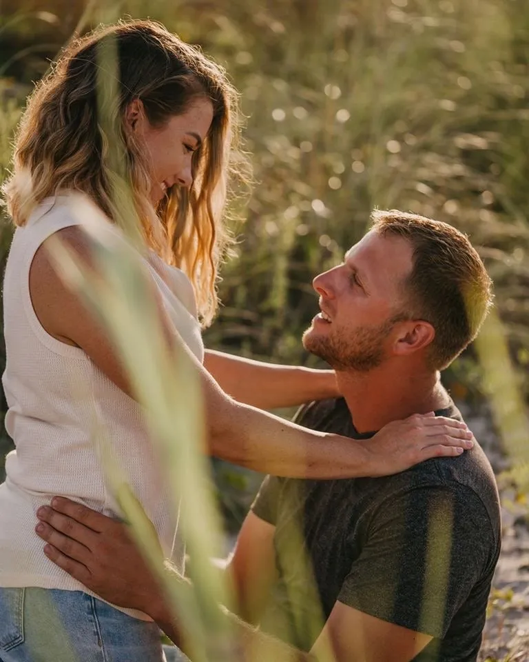Couple looking into each other's eyes